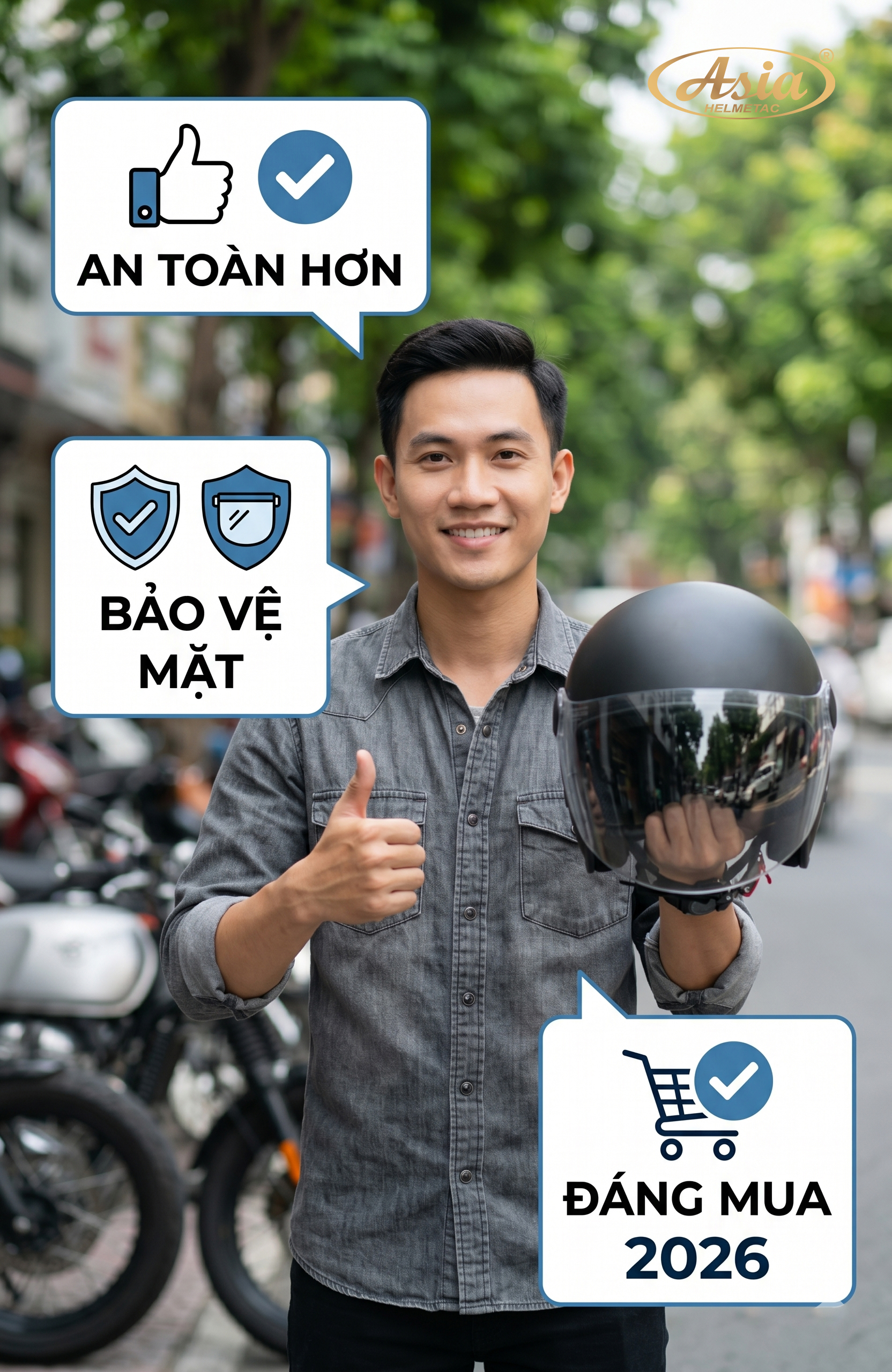 Mũ bảo hiểm che mặt có thực sự an toàn và đáng mua năm 2026 